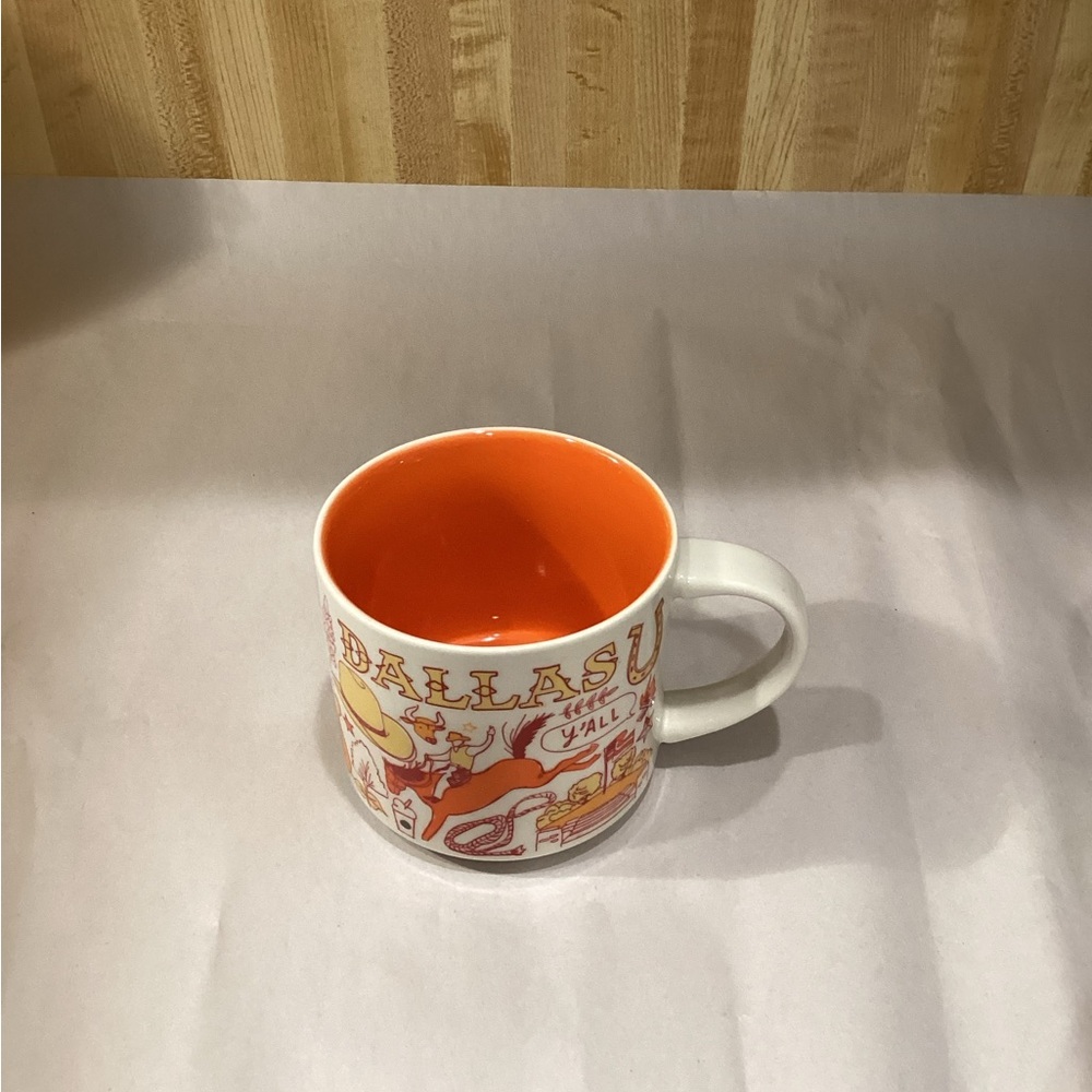 Starbucks Dallas Mug - Orange and White
